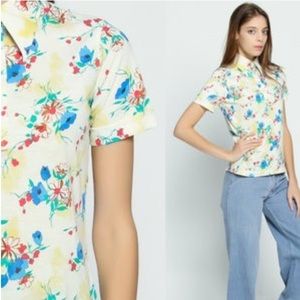 Vintage Floral Blouse